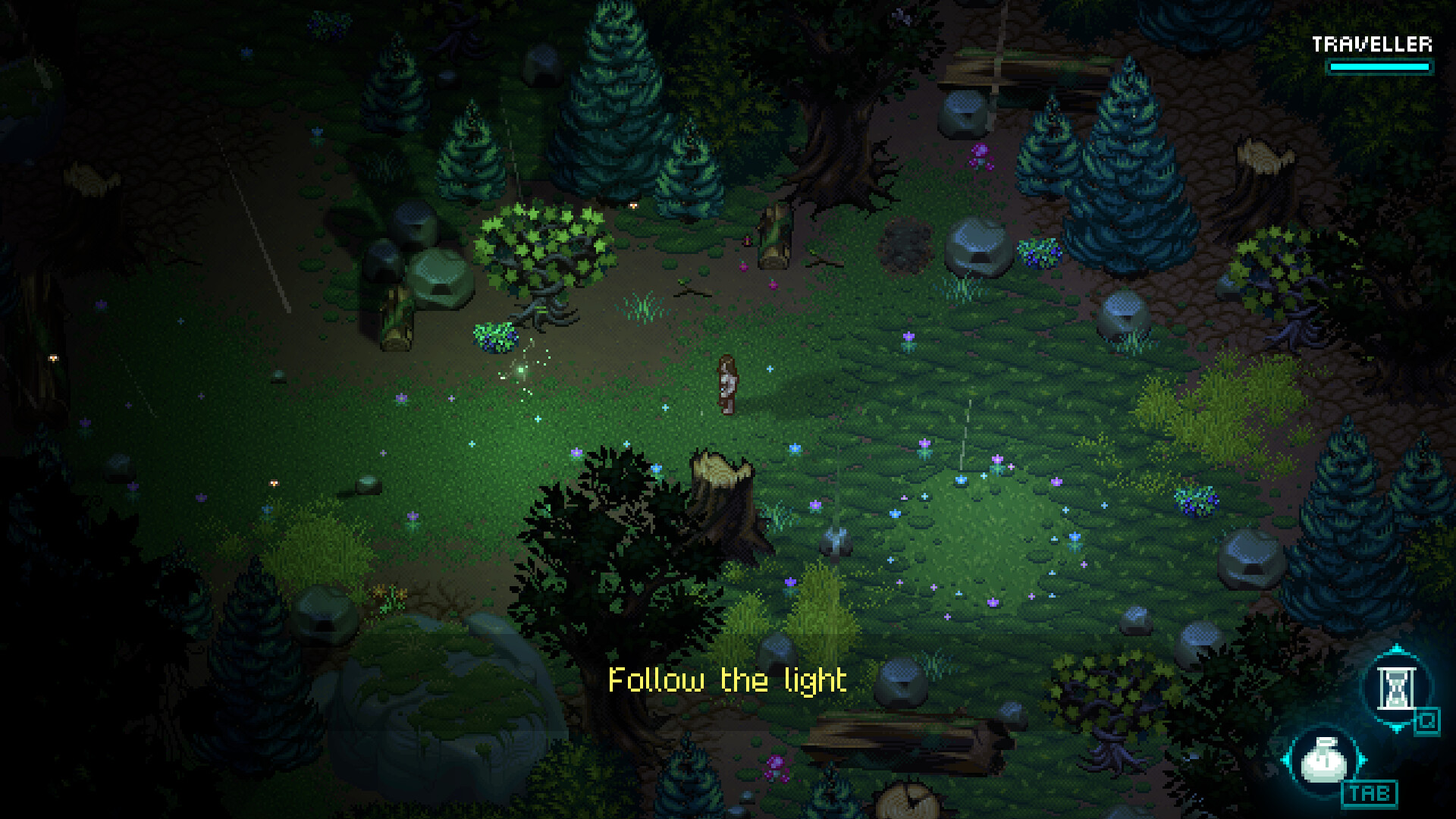 World of Anterra forest at night